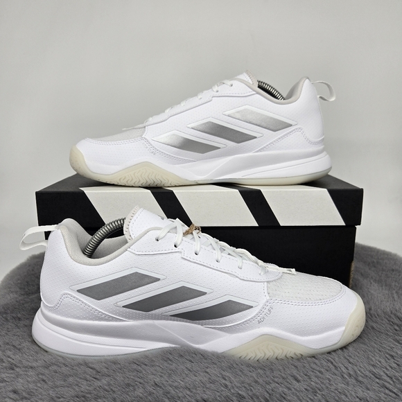 adidas AvaFlash 2 Women Adidas Women\'s Tennis Shoes Avaflash Low \'White Silver Metallic\' Size 8.5